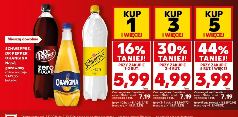 Napój gazowany Orangina smak klasycznej pomarańczy promocja w Kaufland