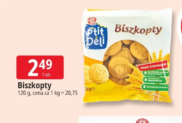 Biszkopty P'tit Déli promocja w Leclerc
