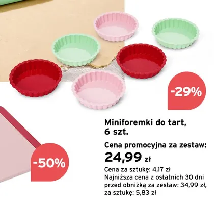 Miniforemki do tart promocja w Tchibo