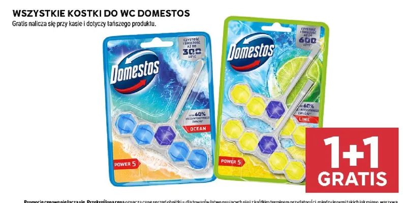 Kostka do WC Domestos Power 5 Ocean promocja w Stokrotka
