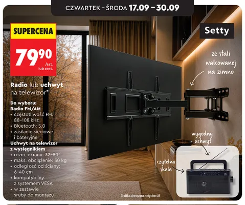 Radio FM/AM Setty promocja w Biedronka