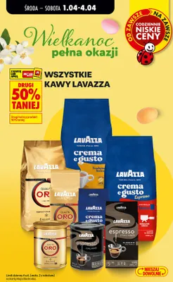 Kawa (różne rodzaje: Crema e Gusto, Qualità Oro, Espresso Italiano) promocja w Biedronka
