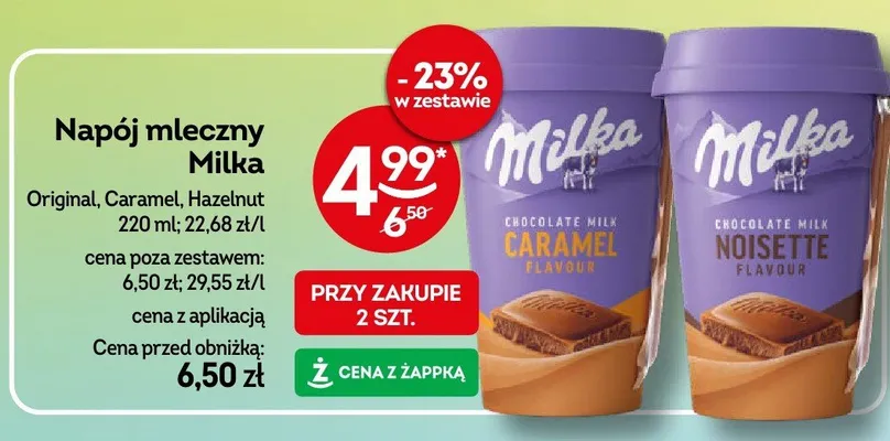 Napój mleczny Milka promocja w Żabka