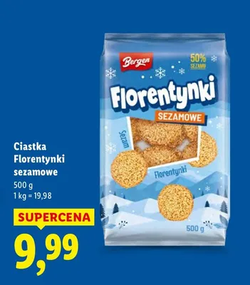 Ciastka florentynki sezamowe 500 g promocja w Lidl