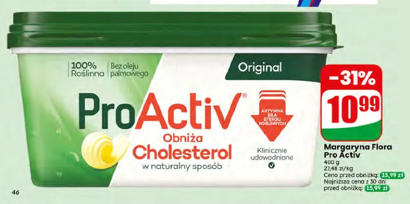 Margaryna Flora Pro Activ promocja w Dino