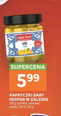Papryczki Baby Pepper w zalewie Que Rico promocja w Stokrotka