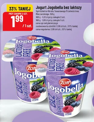 Jogurt Jogobella bez laktozy promocja w POLOmarket