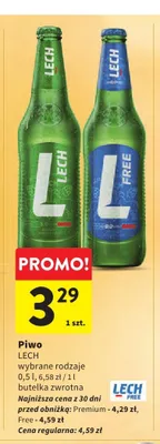 Piwo Lech Premium promocja w Intermarche