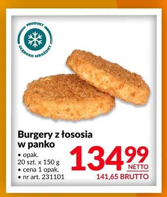 Burgery z łososia w panko promocja w Makro