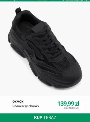 Sneakersy chunky Oxmox promocja w Deichmann