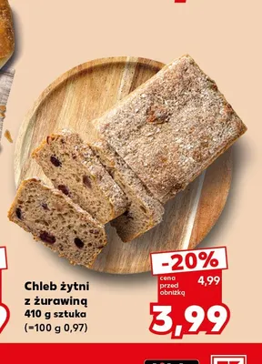 Chleb żytni z żurawiną promocja w Kaufland
