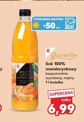 Sok mandarynkowy bezpośrednio wyciskany mętny Gold Edition 100% promocja w Kaufland