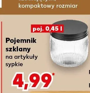 Pojemnik szklany na artykuły sypkie 0,45 l promocja w Kaufland
