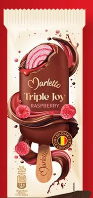 Lody Triple Joy raspberry na patyku promocja w Biedronka