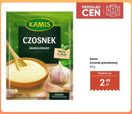 Czosnek granulowany Kamis promocja w Biedronka