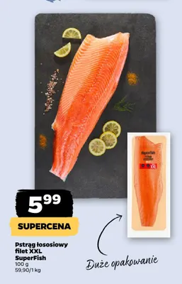 Pstrąg łososiowy filet XXL SuperFish promocja w Netto