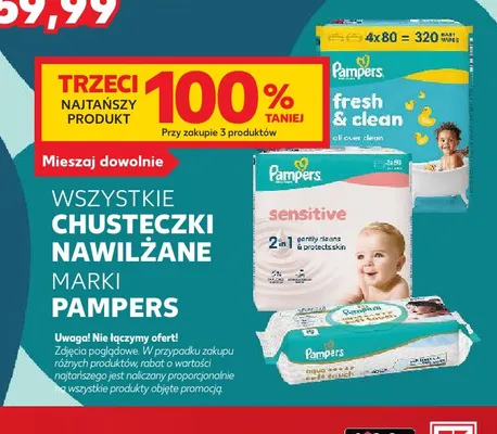 Chusteczki nawilżane Pampers Fresh & Clean 4-pak promocja w Kaufland