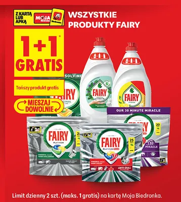 Kapsułki do zmywarki 30 Minute Miracle Fairy promocja w Biedronka