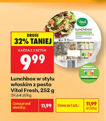 Lunchbox w stylu włoskim z pesto Vital Fresh promocja w Biedronka