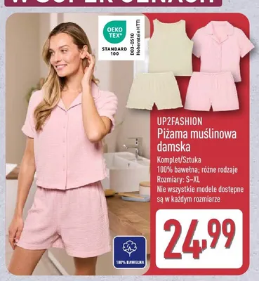 Piżama muślinowa damska UP2FASHION promocja w Aldi