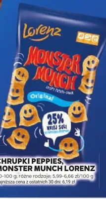 Chrupki Monster Munch Lorenz promocja w Stokrotka