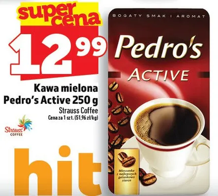 Kawa mielona Pedro's Active promocja w TOPAZ
