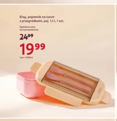 Pojemnik na lunch z przegródkami Eloy 1,1 l promocja w Rossmann