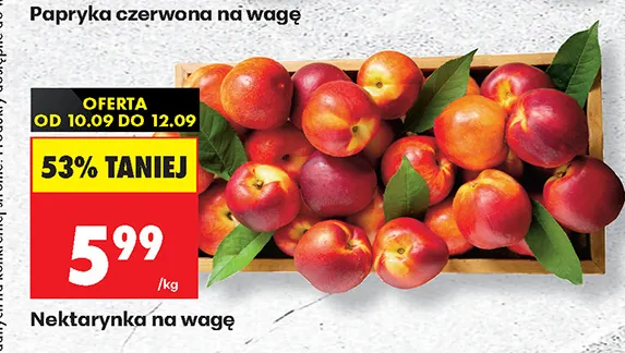 Nektarynka na wagę promocja w Biedronka