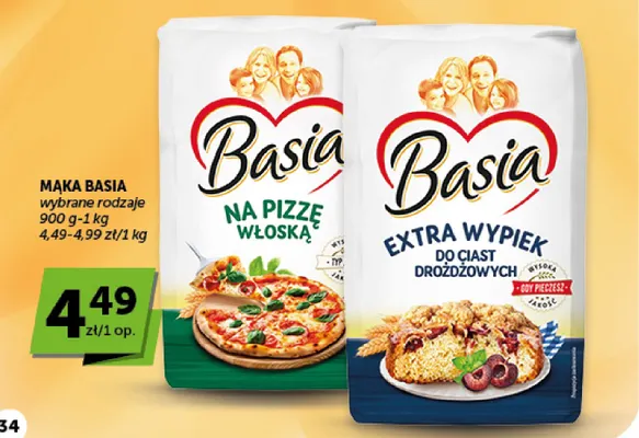 Mąka Basia extra wypiek do ciast drożdżowych promocja w Euro Sklep