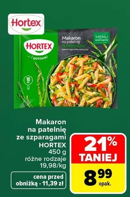Makaron na patelnię ze szparagami Hortex promocja w Carrefour