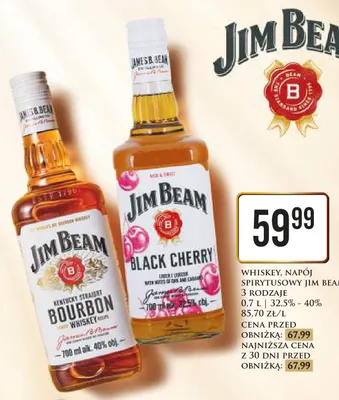 Napój spirytusowy Jim Beam Black Cherry promocja w Dino