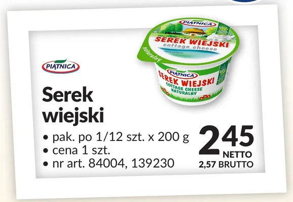 Serek wiejski Piątnica promocja w Makro