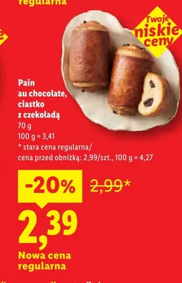 Pain au chocolate ciastko z czekoladą promocja w Lidl