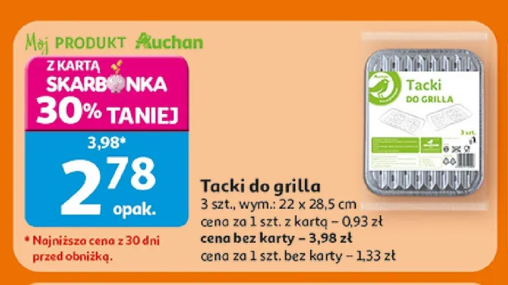 Tacki do grilla Moj PRODUKT Auchan promocja w Auchan