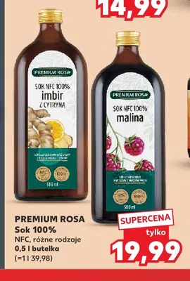 Sok NFC malina Premium Rosa 100% promocja w Kaufland