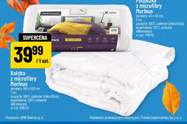Kołdra z microfibry Morfeus 160x200 cm promocja w POLOmarket