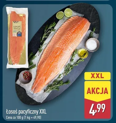 Łosoś pacyficzny XXL promocja w Aldi