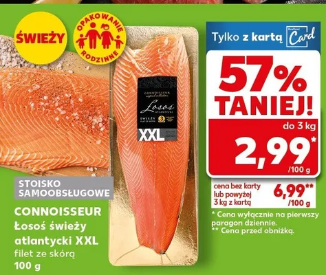 Łosoś atlantycki XXL filet ze skórą promocja w Kaufland