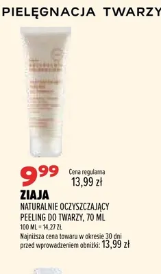 Naturalnie oczyszczający peeling do twarzy Ziaja promocja w Drogerie Natura