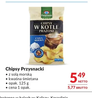 Chipsy z solą morską Przysnacki promocja w Makro