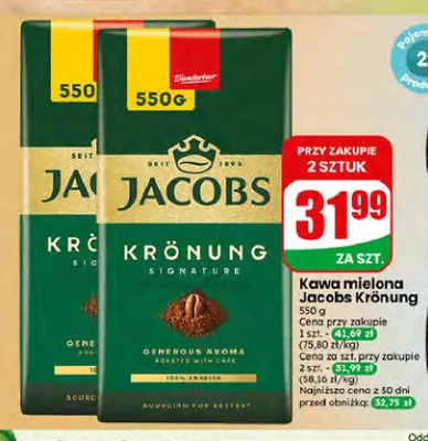 Kawa mielona Jacobs Krönung promocja w Dino