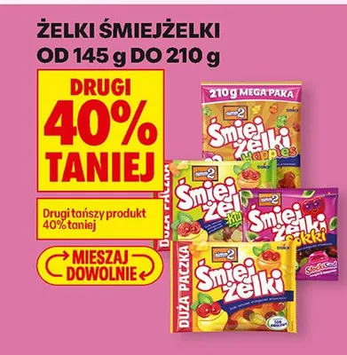 Żelki Śmiejżelki 145-210 g DRUGIE -40% promocja w Biedronka