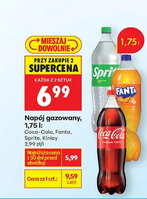 Napój gazowany Sprite 1,75 l promocja w Biedronka