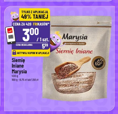 Siemię lniane Marysia promocja w POLOmarket