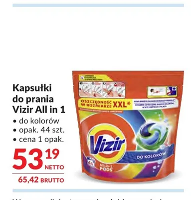 Kapsułki do prania Vizir All in 1 do kolorów promocja w Makro