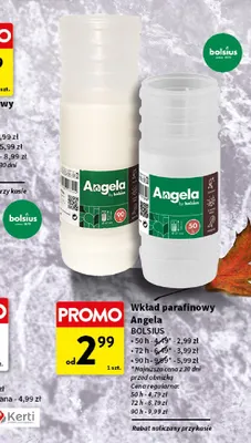 Wkład parafinowy Angela Bolsius 90 h promocja w Intermarche