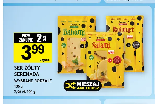 Ser żółty w plastrach Radamer Serenada promocja w Gram Market