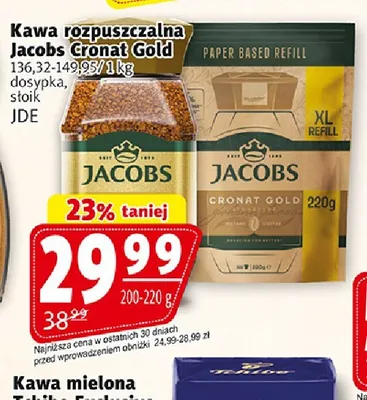 Kawa rozpuszczalna Jacobs Cronat Gold dosypka promocja w Prim Market