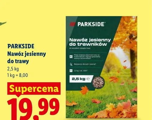Nawóz jesienny do trawy Parkside promocja w Lidl