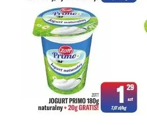 Jogurt Primo naturalny Zott promocja w Tomi Markt